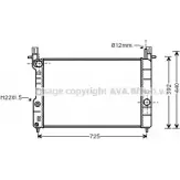 Радиатор охлаждения двигателя AVA QUALITY COOLING 2025963 OL2283 F L1FGR KT2IA