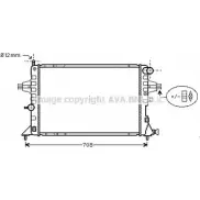 Радиатор охлаждения двигателя AVA QUALITY COOLING OL2293 Opel Astra (G) 2 Хэтчбек 2.0 DI (F08. F48) 82 л.с. 1998 – 2005 TEYBH 3 AWMNS23