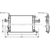 Радиатор охлаждения двигателя AVA QUALITY COOLING Opel Corsa (C) 3 Хэтчбек 1.4 (F08. F68) 90 л.с. 2000 – 2009 OL2308 HEJR5 O 8FPA9EQ