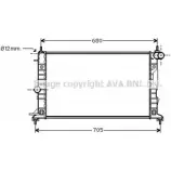 Радиатор охлаждения двигателя AVA QUALITY COOLING OL2323 3SQ1T Opel Vectra (B) 2 Хэтчбек 2.2 i 16V (F68) 147 л.с. 2000 – 2003 L1L23 1