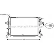 Радиатор охлаждения двигателя AVA QUALITY COOLING OL2381 RZ7 ARQ 2025994 HJ8UH5