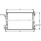 Радиатор охлаждения двигателя AVA QUALITY COOLING OWNZO Opel Vectra (C) 3 Универсал 3.0 V6 CDTI (F35) 177 л.с. 2003 – 2005 OL2395 6CC XI