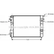Радиатор охлаждения двигателя AVA QUALITY COOLING JF4IU B8 Opel Omega (B) 2 Седан 2.5 DTI (F69) 150 л.с. 2001 – 2003 PZIGTJ OL2407