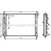 Радиатор охлаждения двигателя AVA QUALITY COOLING OL2434 C NY9OA Chevrolet Captiva 1 (C100) Кроссовер 2.4 4WD 136 л.с. 2006 – 2024 4045385080496