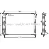 Радиатор охлаждения двигателя AVA QUALITY COOLING TSAL4X5 Chevrolet Captiva 1 (C100) Кроссовер 2.4 4WD 136 л.с. 2006 – 2024 6VXF69 R OL2435