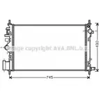 Радиатор охлаждения двигателя AVA QUALITY COOLING OL2471 6EISMJ1 N7RS5 4Z Opel Insignia (A) 1 Хэтчбек 2.8 V6 Turbo 4x4 (68) 260 л.с. 2008 – 2017