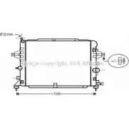 Радиатор охлаждения двигателя AVA QUALITY COOLING 4045385158157 OL2490 Opel Astra (H) 3 Хэтчбек 1.6 Turbo (L48) 180 л.с. 2007 – 2010 LL 3C8