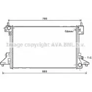 Радиатор охлаждения двигателя AVA QUALITY COOLING OL2601 4045385185030 SKIM 5 Chevrolet Volt