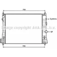 Радиатор охлаждения двигателя AVA QUALITY COOLING OL2665 1ZUG FWG 4045385212590 2026056