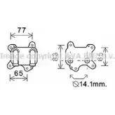 Масляный радиатор двигателя AVA QUALITY COOLING OL3581 Opel Astra (G) 2 Седан 1.7 DTI 16V (F69) 75 л.с. 2000 – 2005 RM AV8S 4045385177165