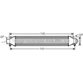 Интеркулер AVA QUALITY COOLING OL4422 Opel Corsa (D) 4 Хэтчбек 1.4 (L08. L68) 120 л.с. 2012 – 2014 J2CII2 QFO 46