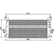 Интеркулер AVA QUALITY COOLING 5WKLZ XLQZ7 KB OL4548 Opel Astra (J) 4 Универсал 1.4 LPG (35) 140 л.с. 2011 – 2015