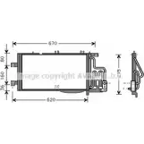 Радиатор кондиционера AVA QUALITY COOLING 5Q375 Opel Corsa (C) 3 Хэтчбек 1.7 DTI (F08. F68) 75 л.с. 2000 – 2009 OL5310 GLH SDN4