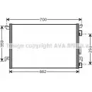 Радиатор кондиционера AVA QUALITY COOLING Opel Vectra (C) 3 Хэтчбек 1.6 (F68) 100 л.с. 2005 – 2008 AYL ZT OL9OYYD OL5333D