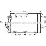 Радиатор кондиционера AVA QUALITY COOLING OL5367D 6PT YZ03 Opel Zafira (B) 2 Минивэн 1.6 (M75) 115 л.с. 2008 – 2015 4045385205653