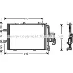 Радиатор кондиционера AVA QUALITY COOLING TMA G8 Opel Combo (C) 2 Минивэн 1.4 90 л.с. 2004 – 2011 OL5369 71VMI