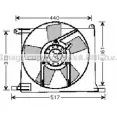 Вентилятор радиатора AVA QUALITY COOLING Opel Astra (F) 1 Универсал 1.4 i 16V (F08. C05) 90 л.с. 1996 – 1998 L0H G8 4045385090235 OL7501
