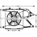 Вентилятор радиатора AVA QUALITY COOLING U0 GCU OL7517 4045385090358 Opel Corsa (C) 3 Хэтчбек 1.4 (F08. F68) 90 л.с. 2000 – 2009