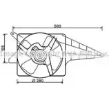 Вентилятор радиатора AVA QUALITY COOLING 4045385108404 OL7535 JRV V7VO Opel Corsa (B) 2 Хэтчбек 1.0 i 12V (F08) 54 л.с. 1996 – 2000