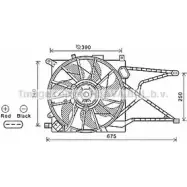 Вентилятор радиатора AVA QUALITY COOLING OL7596 CMEZB CR Opel Astra (G) 2 Кабриолет 2.0 OPC (F67) 192 л.с. 2002 – 2005 4045385182497