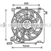 Вентилятор радиатора AVA QUALITY COOLING 68Y6WK Y 4045385197347 OL7635 Opel Zafira (B) 2 Минивэн 1.7 CDTI (M75) 110 л.с. 2008 – 2015