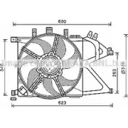 Вентилятор радиатора AVA QUALITY COOLING Opel Corsa (C) 3 Хэтчбек 1.4 (F08. F68) 90 л.с. 2000 – 2009 4045385204779 OL7660 1RWG CO