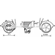 Моторчик вентилятора печки AVA QUALITY COOLING 4045385194582 OL8629 Opel Astra (G) 2 Седан 1.8 16V (F69) 125 л.с. 2000 – 2005 9 04LVXF