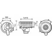 Моторчик печки AVA QUALITY COOLING OL8637 Opel Zafira (A) 1 Минивэн 1.8 16V (F75) 125 л.с. 2000 – 2005 VD9L6L5 W6VI 17