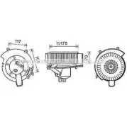 Моторчик вентилятора печки AVA QUALITY COOLING Opel Zafira (B) 2 2005 – 2014 4045385200092 KI4Z5 1 OL8646