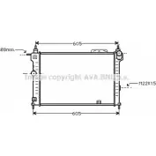 Радиатор охлаждения двигателя AVA QUALITY COOLING Opel Astra (F) 1 Универсал 1.6 i 16V (F08. C05) 100 л.с. 1994 – 1998 980J RY P1E1OC OLA2191