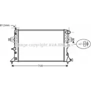 Радиатор охлаждения двигателя AVA QUALITY COOLING OLA2254 4045385100279 Opel Astra (G) 2 1998 – 2004 X Q5AV