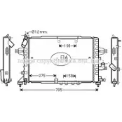 Радиатор охлаждения двигателя AVA QUALITY COOLING 4045385100477 Opel Astra (H) 3 Хэтчбек 1.7 CDTI (L48) 100 л.с. 2004 – 2010 9V 4IC OLA2365