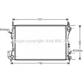Радиатор охлаждения двигателя AVA QUALITY COOLING OLA2395 4045385191802 EH 962 Opel Vectra (C) 3 Универсал 3.0 V6 CDTI (F35) 177 л.с. 2003 – 2005