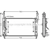 Радиатор охлаждения двигателя AVA QUALITY COOLING 466G M4W OLA2424 Chevrolet Captiva 1 (C100) Кроссовер 2.0 D 4WD 150 л.с. 2006 – 2024 4045385185948