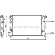 Радиатор охлаждения двигателя AVA QUALITY COOLING OLA2666 4045385212644 2026443 EQ R70GU