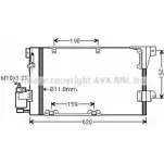 Радиатор кондиционера AVA QUALITY COOLING Opel Astra (G) 2 Универсал 2.0 OPC (F35) 200 л.с. 2002 – 2004 OLA5251D E9 UUHA 4045385212163