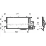 Радиатор кондиционера AVA QUALITY COOLING 4045385205691 OLA5310D Opel Corsa (C) 3 Хэтчбек 1.7 DTI (F08. F68) 75 л.с. 2000 – 2009 07 ZSR