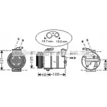 Компрессор кондиционера AVA QUALITY COOLING Opel Astra (G) 2 Седан 2.0 16V (F69) 136 л.с. 1998 – 2005 4045385108589 Q VSI6C OLAK138