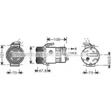 Компрессор кондиционера AVA QUALITY COOLING PY 17FNY Opel Astra (G) 2 Седан 2.2 DTI (F69) 125 л.с. 2002 – 2005 4045385055654 OLK139