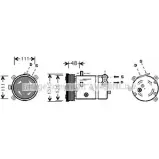 Компрессор кондиционера AVA QUALITY COOLING OLK280 Opel Astra (F) 1 Хэтчбек 1.4 (F08) 82 л.с. 1992 – 1998 D2D63X7 F03 32B1