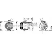 Компрессор кондиционера AVA QUALITY COOLING Opel Astra (G) 2 Универсал 1.2 16V (F35) 65 л.с. 1998 – 2000 CYVFN F OLK350 2UOTB9Q