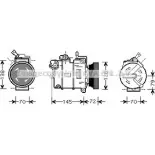 Компрессор кондиционера AVA QUALITY COOLING 2026598 9TW1U LI3V 0V OLK376