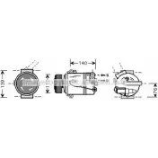Компрессор кондиционера AVA QUALITY COOLING 1 ATMZ85 OLK410 Opel Vectra (C) 3 2002 – 2008 VKCEA0Q