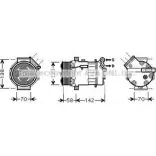 Компрессор кондиционера AVA QUALITY COOLING Opel Vectra (C) 3 Универсал 2.0 DTI (F35) 100 л.с. 2003 – 2005 OLK448 4045385090563 AZH KN