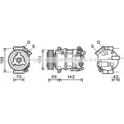 Компрессор кондиционера AVA QUALITY COOLING OLK576 Opel Insignia (A) 1 Хэтчбек 2.8 V6 Turbo OPC 4x4 (68) 325 л.с. 2009 – 2017 2NNJ1MX K3Y D1