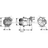 Компрессор кондиционера AVA QUALITY COOLING Opel Vectra (C) 3 Хэтчбек 1.6 (F68) 100 л.с. 2005 – 2008 OLK586 ETEOV IH 4045385178780