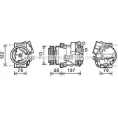 Компрессор кондиционера AVA QUALITY COOLING OLK594 Opel Meriva (B) 2 Минивэн 1.7 CDTI (75) 100 л.с. 2010 – 2017 J3G5HG G6EXN I