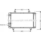 Радиатор охлаждения двигателя AVA QUALITY COOLING E 113F5 2026739 PE2082 QI7BXP