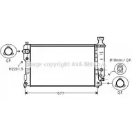 Радиатор охлаждения двигателя AVA QUALITY COOLING 2026764 TUS XJP PE2127 KUGFGN