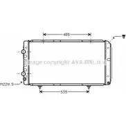 Радиатор охлаждения двигателя AVA QUALITY COOLING E7FXTN PE2145 W6 P46 2026778